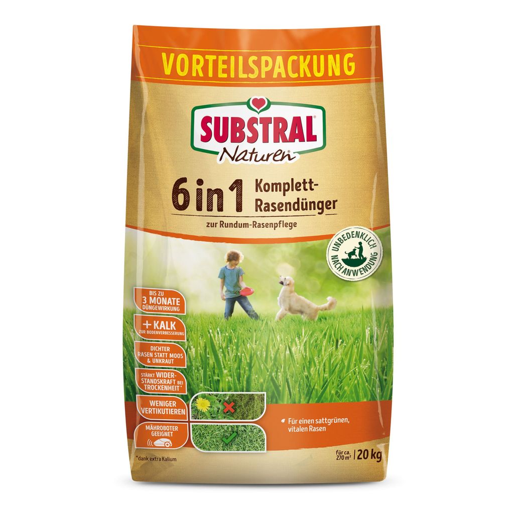 Naturen 6in1 Komplett-Rasendünger 20 kg Produktbild 