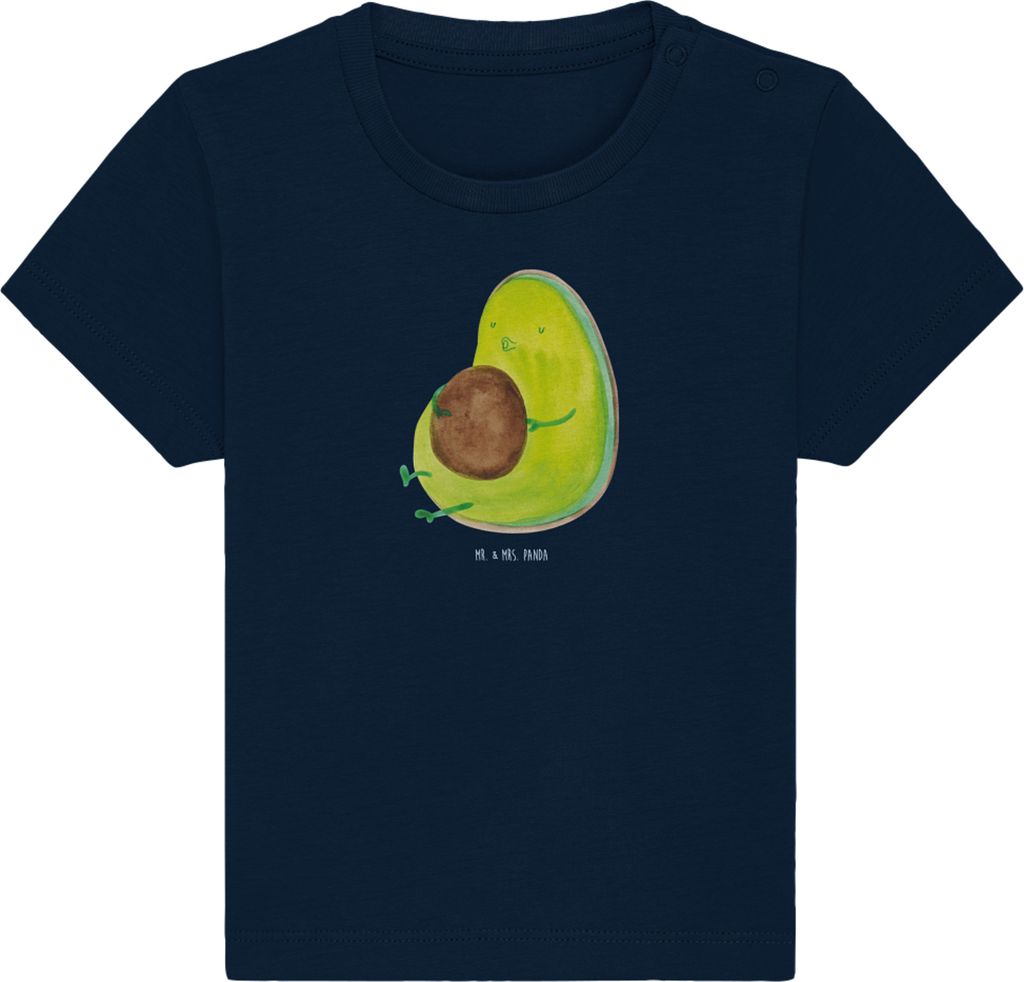 Mr. & Mrs. Panda T-Shirt Avocado Pfeifen 24. - 36. Monat - French Navy - Geschenk, Kleinkind, Ernährung, Kinder Top, Babyshirt, Abnehmen, Baby Bau...