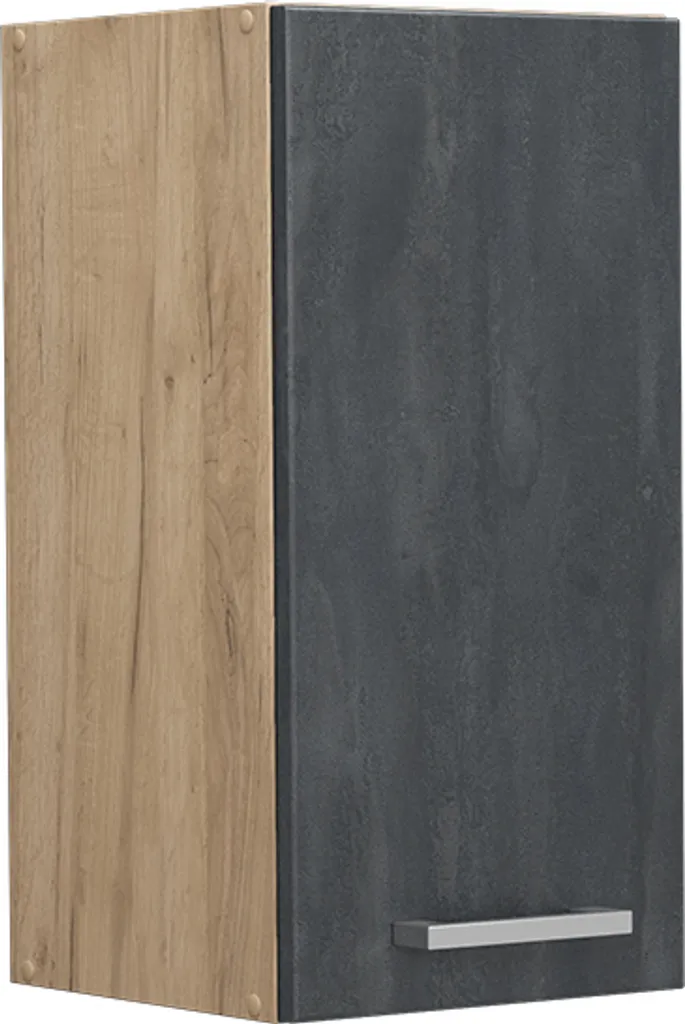 Pensile 30cm Vicco R-Line Nero Calcestruzzo/Quercia per Cucina Moderna