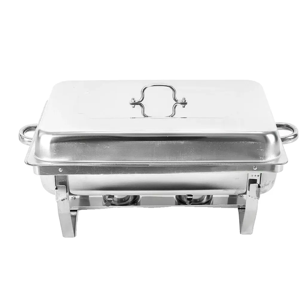 Chauffe-plats inox 7,5L argenté : gardez vos plats au chaud sans brûler