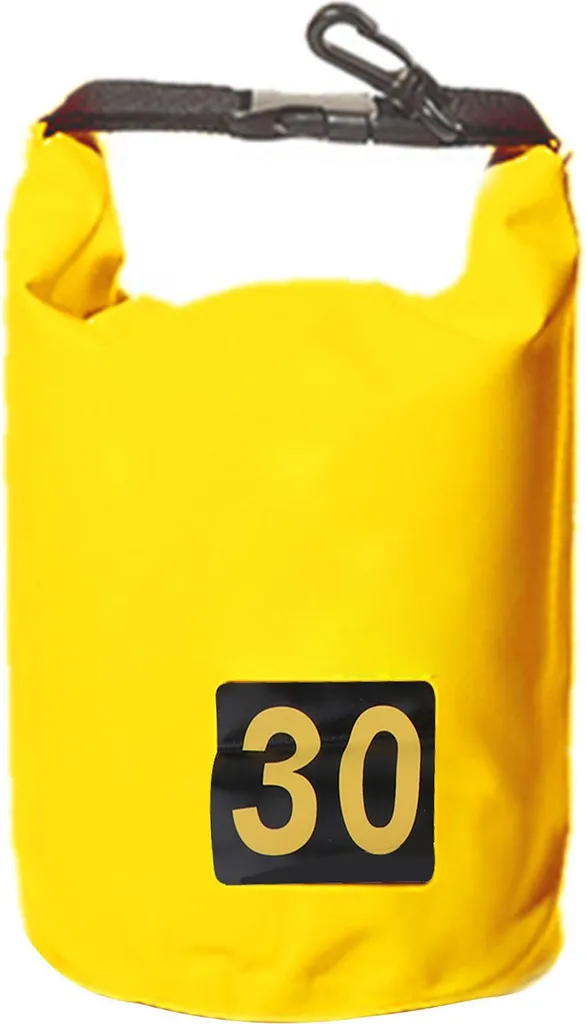 Borsa a secchiello impermeabile, idrorepellente, asciutta, moderna, per rafting all'aperto, campeggio, 30 l, giallo