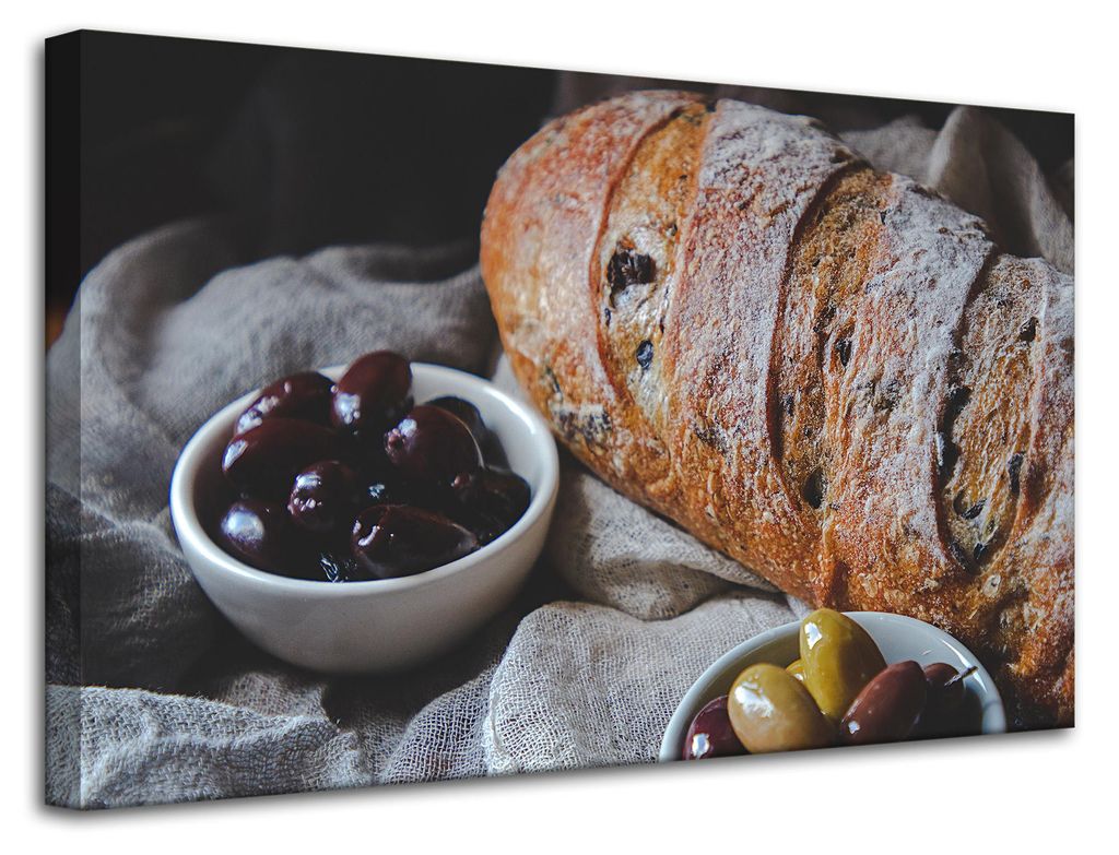 Leinwanddruck Küche Brotlaib 80x50 cm