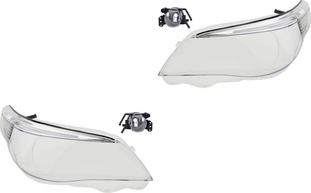 Johns, Scheinwerfer Satz Glas passend für BMW 5 E60 E61 07/2003-03/07 L f Xenon + Nebel 63176920703 63176910791 6910791 6920703 63176920704 631769...