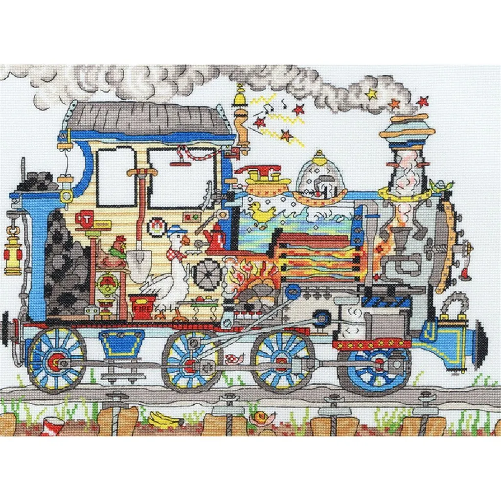 Kit Bothy Threads Locomotive à vapeur 36x26cm avec fils et diagramme