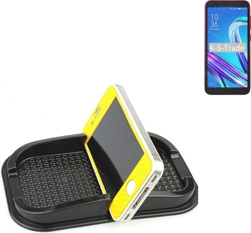 K-S-Trade Auto Anti Rutsch Matte Smartphone-Halter kompatibel mit Asus ZenFone Live (L2) SD425 Haft Pad Armaturenbrett Handy-Halterung Silikon