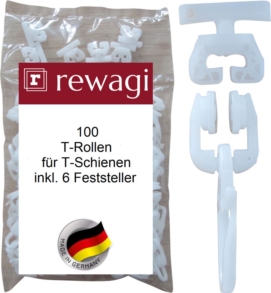 rewagi® 100x T-roller ze składanymi hakami + 6 hamulców - Zdjęcie produktu 