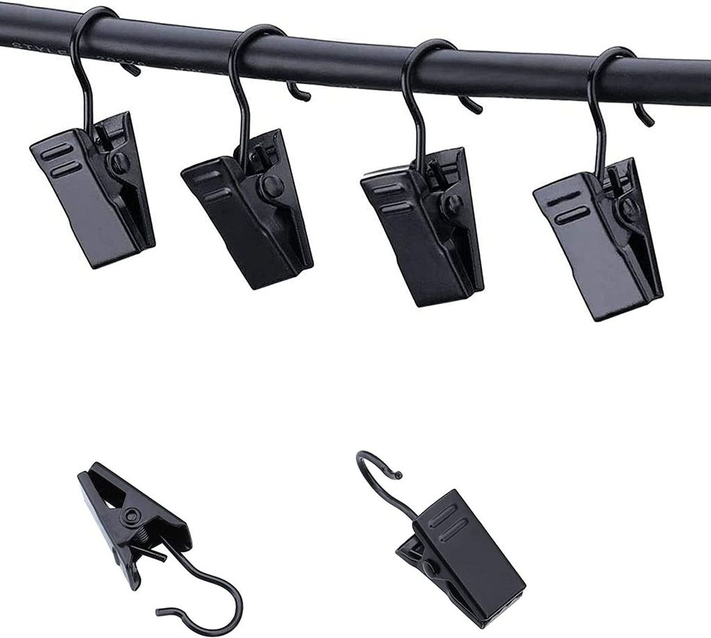 Caianwin Gardinenklammern - 50 Stück Edelstahl Clips Für Vorhänge & Deko