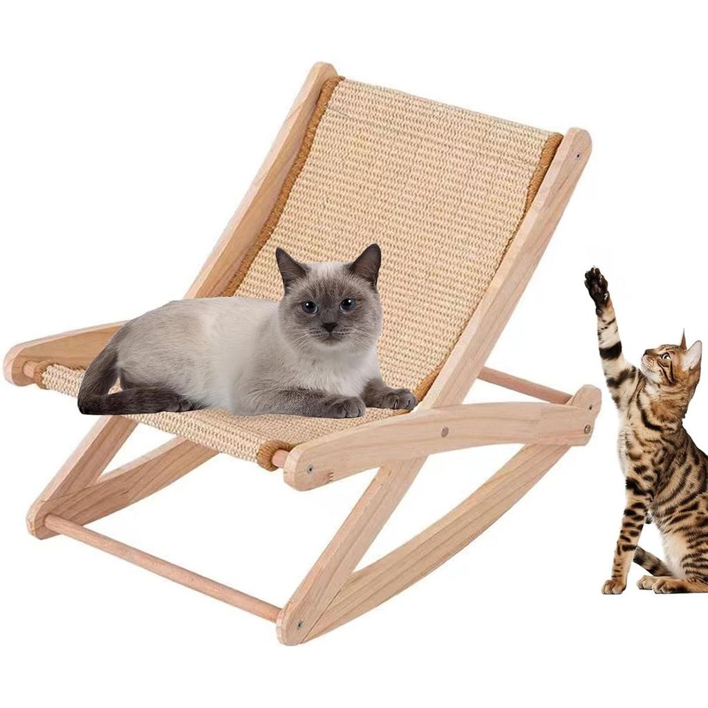 Verstellbares Katzenbett aus Sisal,faltbare Katzenliege Produktbild 