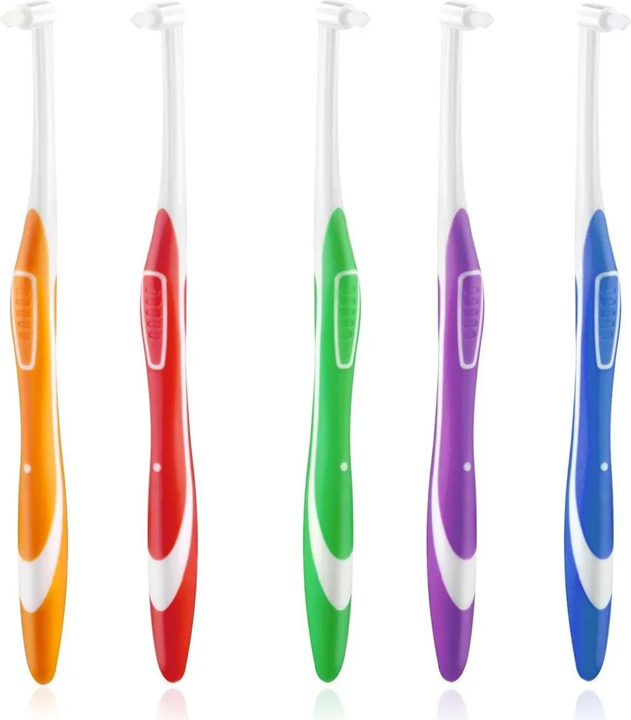 Brosse à Dents Tuft à Poils Souples pour Espaces Interdentaires Étroits 5x