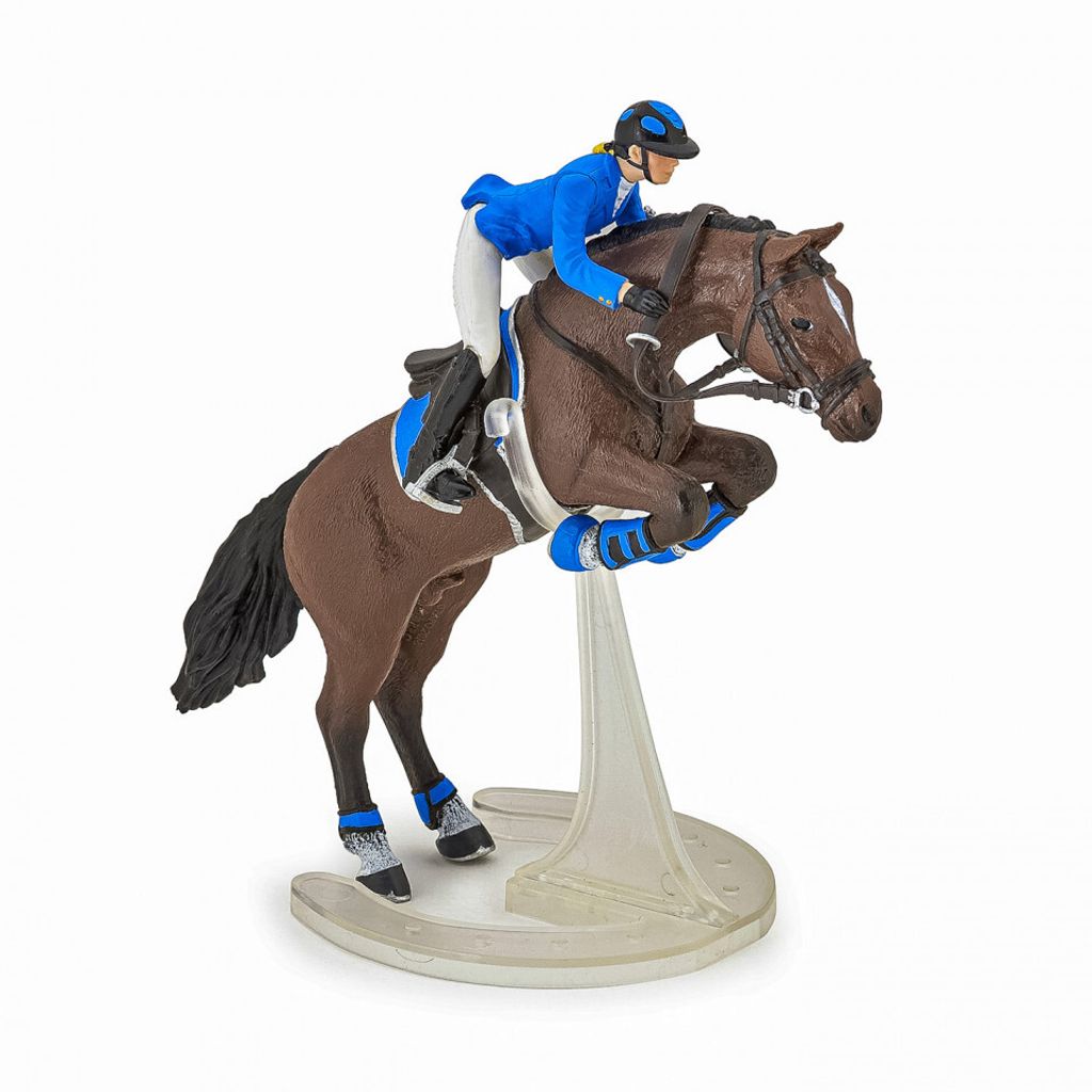 papo Papo 51560 Springpferd und Reiterin Produktbild 