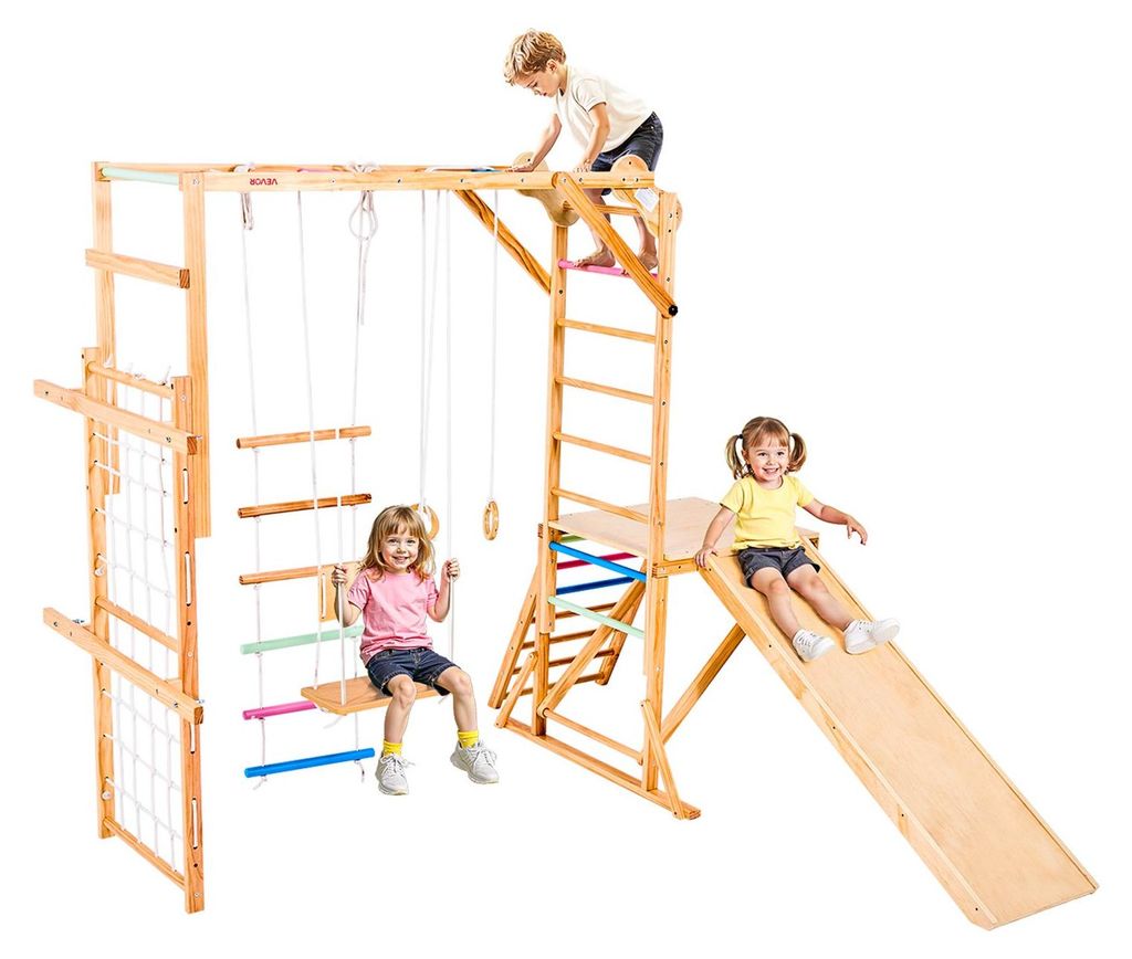VEVOR Indoor-Spielplatz Dschungelspielplatz, 8-in-1 Produktbild 