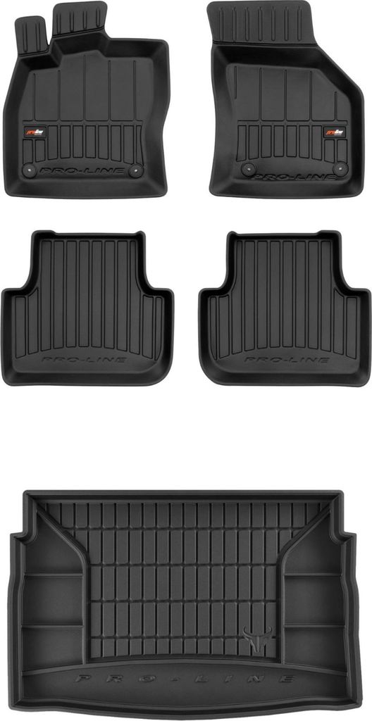 FROGUM Gummimatten Auto Fußmatten + Kofferraummatte für VW Golf Sportsvan 2014-20