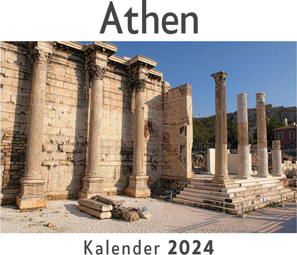 Athen (Wandkalender 2024, Kalender DIN A4 quer, Monatskalender im Querformat mit Kalendarium, Das perfekte Geschenk)