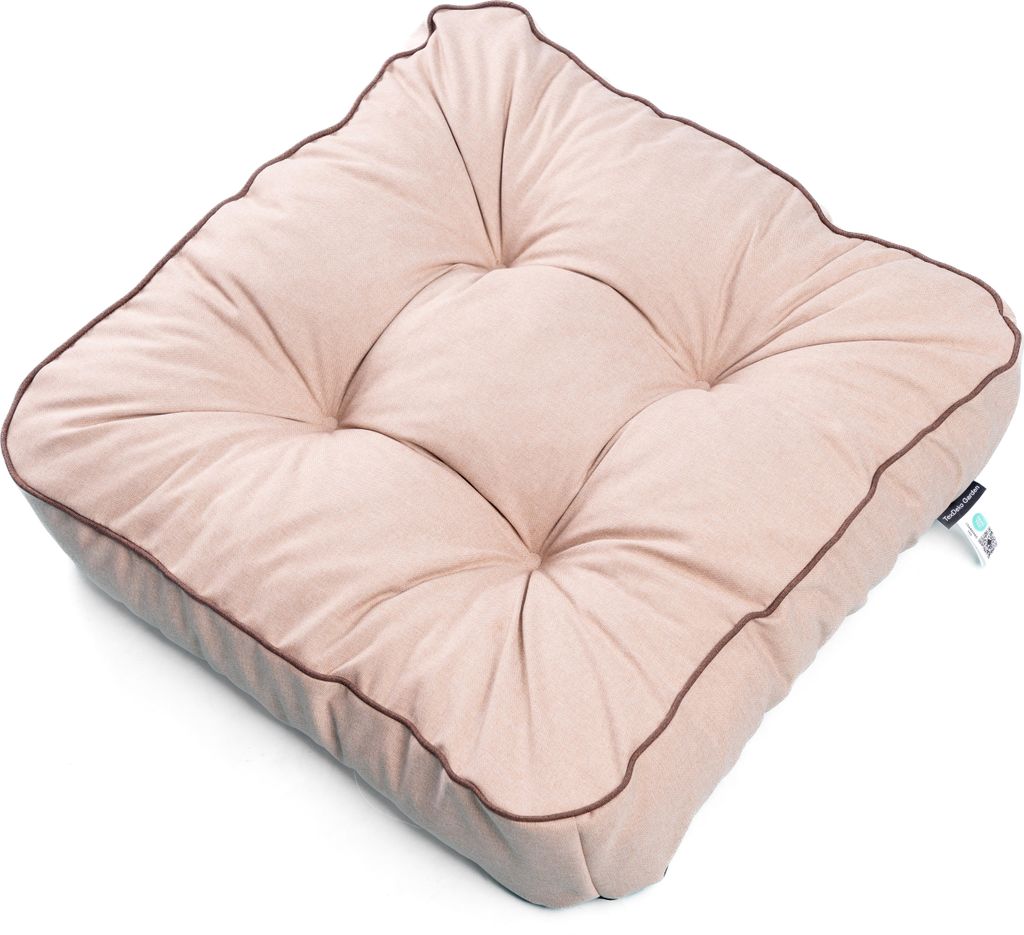 TexDeko 1er Pack Loungekissen Gartenpolster für Rattanmöbel UV-Schutz & Wasserabweisend 45x45x12 cm (Taupe)