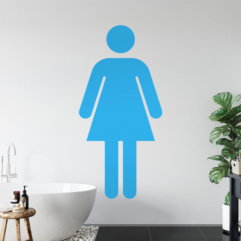 Weiblich Piktogramm Wandtattoo Wandaufkleber Wall Sticker - Dekoration, Küche, Wohnzimmer, Schlafzimmer, Badezimmer