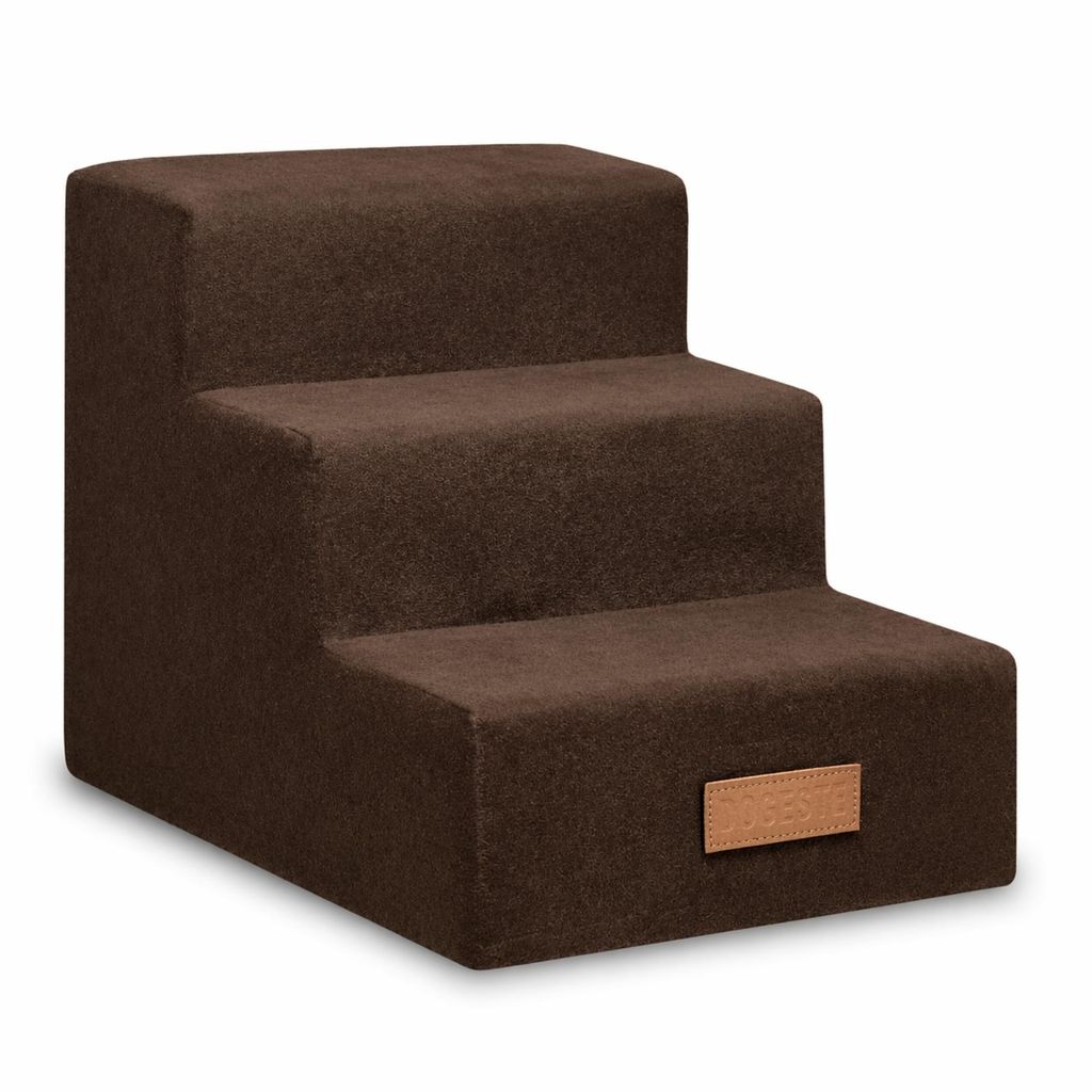 Escalier pour chien ou chat Dogeste 3 marches – marron Image du produit 