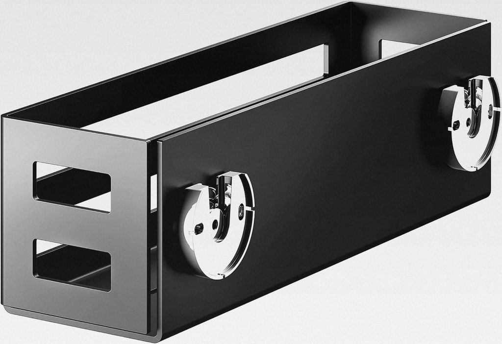 Duschkorb 32 cm, Aluminium schwarz matt, Germany, abnehmbar, inkl. Schrauben und Dübel, Duschablage zum Bohren