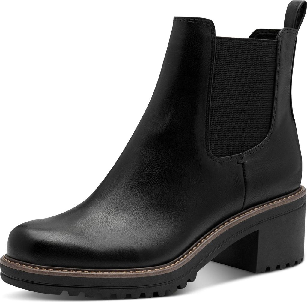MARCO TOZZI Damen Chelsea Boots mit Blockabsatz, Schwarz Produktbild 