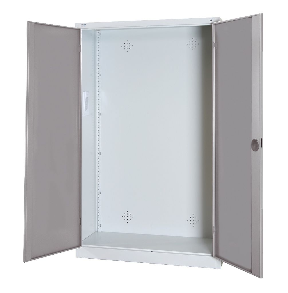 C+P Modul-Sportgeräteschrank mit Vollblech-Flügeltüren, HxBxT 195x120x50 cm, Ergo-Lock Muldengriff, Verkehrsgelb (RAL 1023), Lichtgrau (RAL 7035...