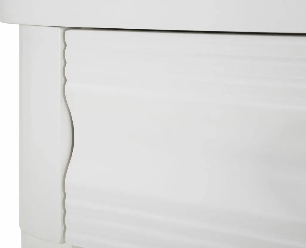 Table Console d'Entrée Blanche Bakar 110 cm avec Tablette Inférieure - 5