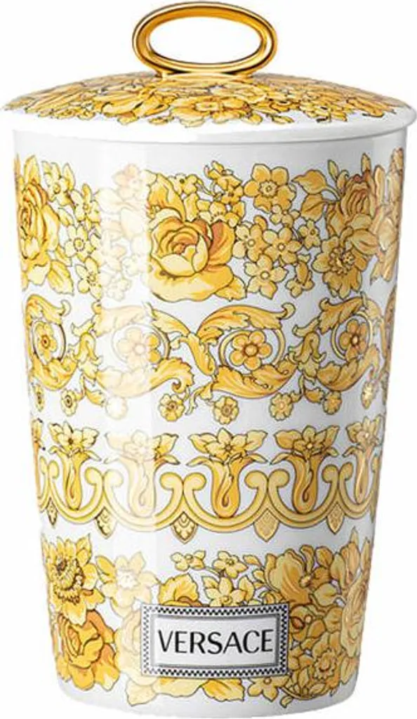 Bougeoirs Rosenthal Versace Medusa Rhapsody en Porcelaine et Cire 14 cm