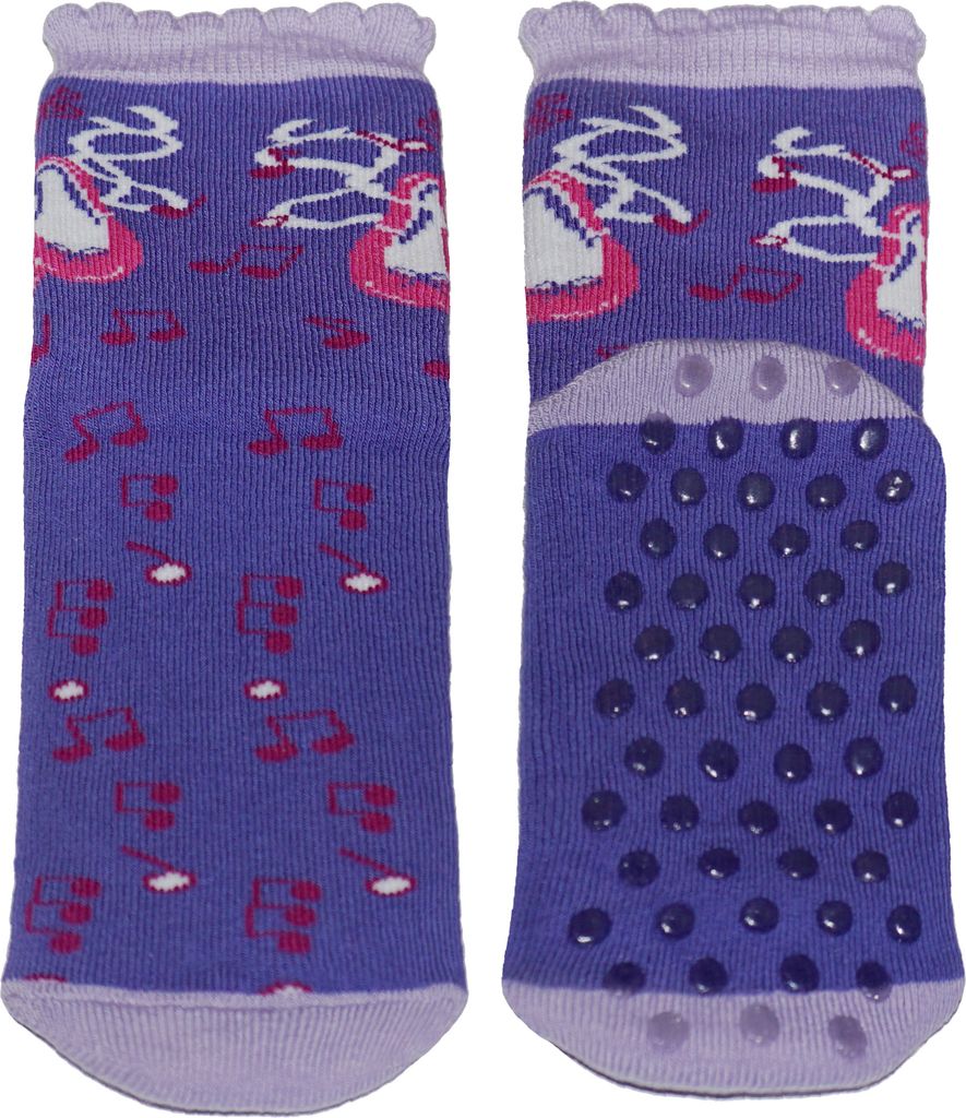 Kinder ABS-Socken für Mädchen aus Baumwolle Ballettschuhe Lila Größe 35-38