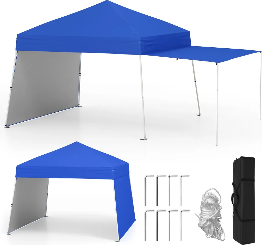 Tenda da Sole Costway 430x280cm: Gazebo Pieghevole per Eventi Esterni