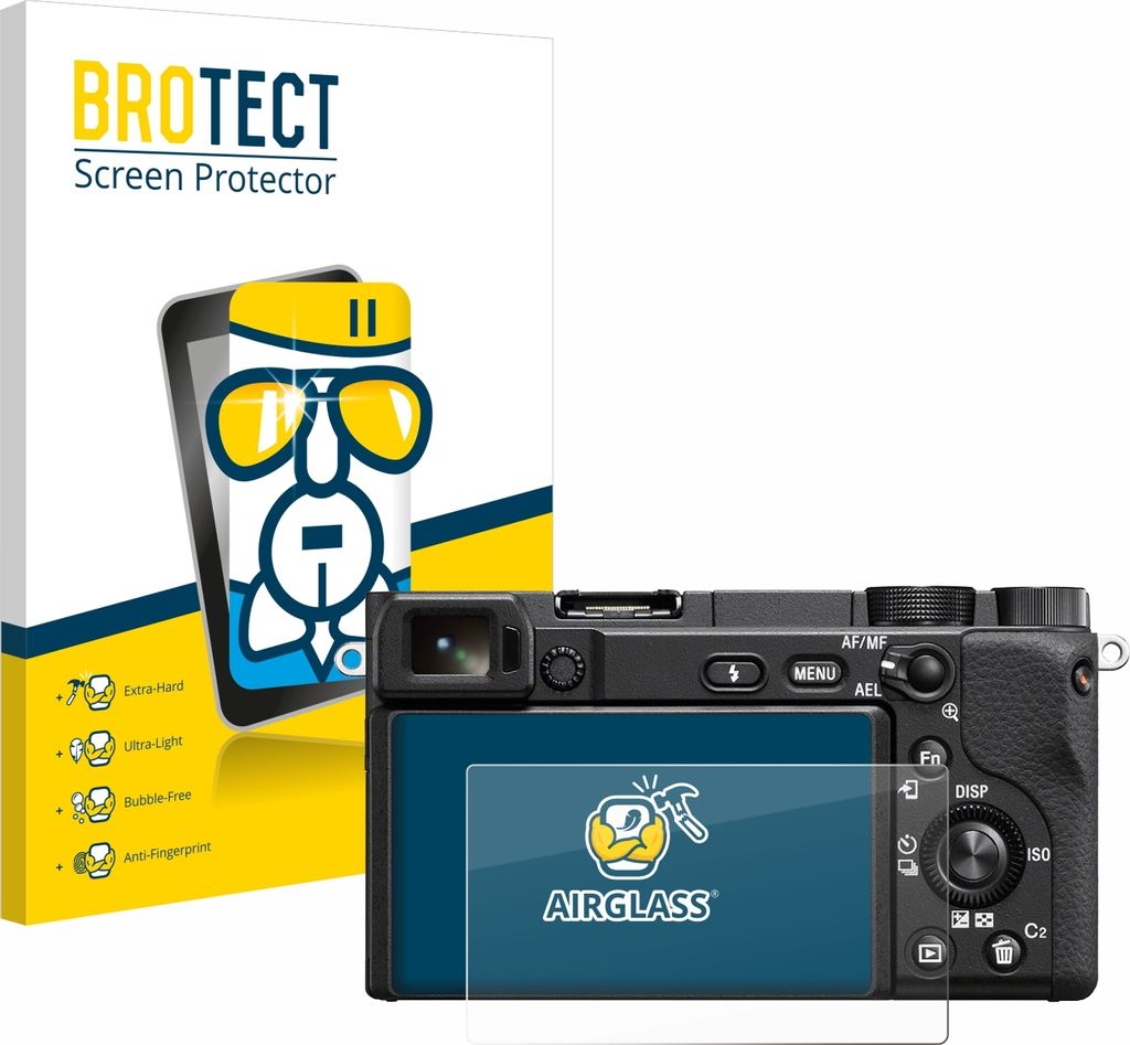 BROTECT Schutzglas für Sony Alpha 6400 / 6400A Schutzfolie Panzer Folie Glas Display Schutz klar