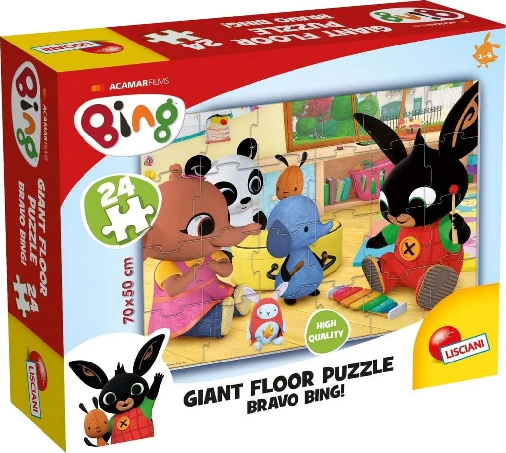 Grand puzzle Bing Moments musicaux Lisciani 24 pièces ultra résistantes