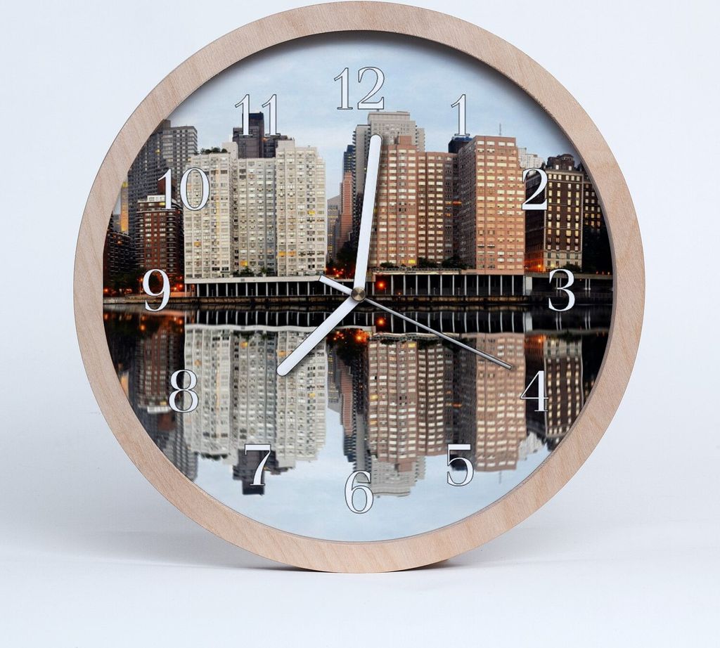 Holzuhr 20fi cm wanduhr - Stadtgebäude Stadt Produktbild 