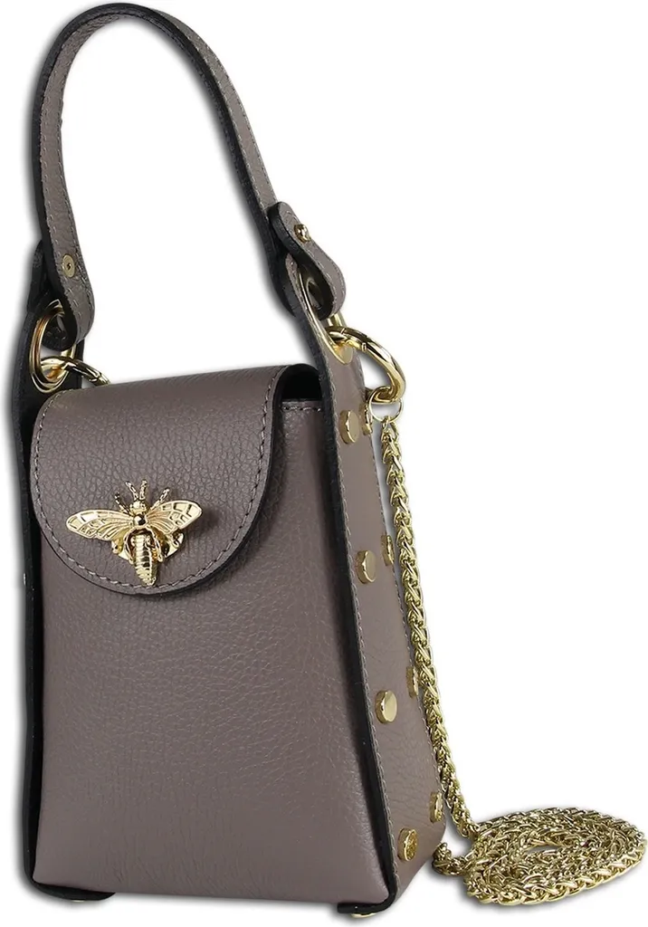 Toscanto borsa a tracolla in pelle marrone taupe OTT813UN