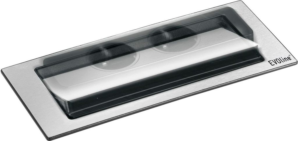 Evoline Backflip, Edelstahl 2-Fach Steckdose 417515 Produktbild 22