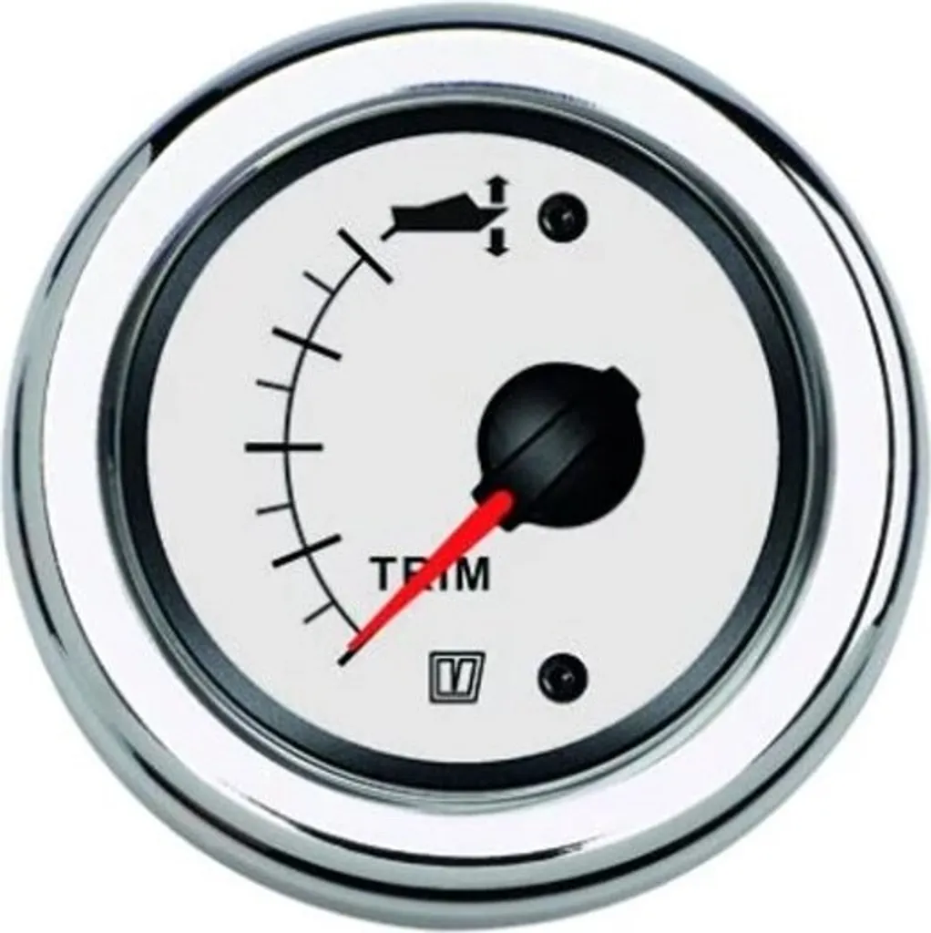 Indicateur de trim étanche VETUS TRIMW 52mm blanc bitension double