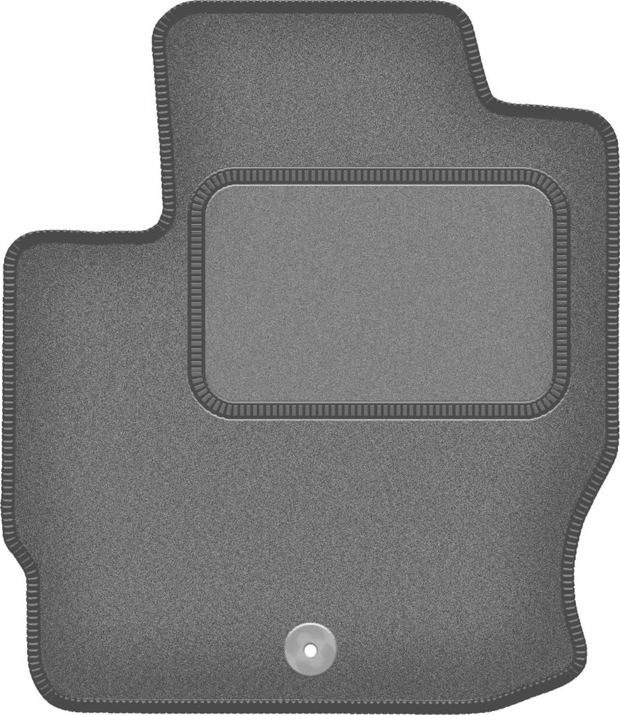 Fahrerfußmatte Velours graphit passend für Mitsubishi Colt VII (2008-2012, HB ohne Luftauslässe) – mit Befestigungen – passgenau