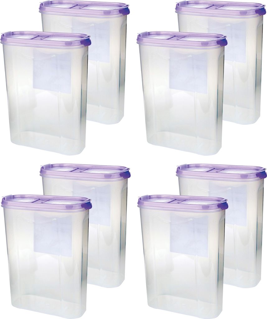 Vorratsdosen mit Deckel 2,8 Liter ( 8er Pack / Lila ), Luftdicht Schüttdose BPA frei, Vorratsbehälter Set - Frischhaltedosen Klappdeckel