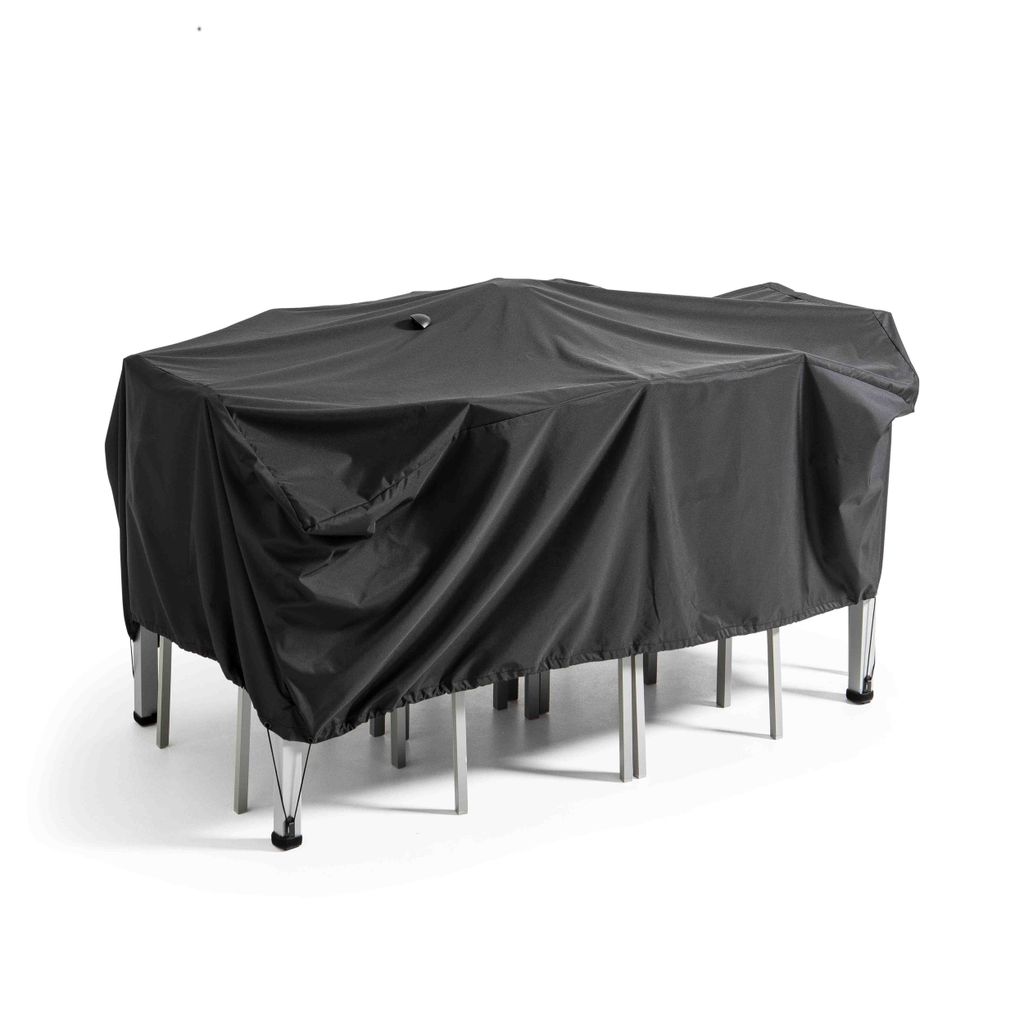 Gartentischbezug in 170 x 110 cm Schwarz - Oviala Cov'Up