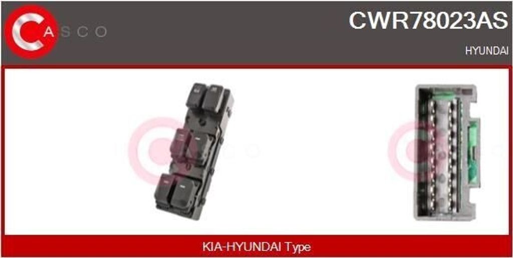 CASCO CWR78023AS Fensterheberschalter für HYUNDAI ix35 (LM, Produktbild 