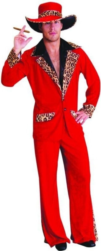 Pimp Daddy Zuhälter Kostüm rot, Größe:XXL