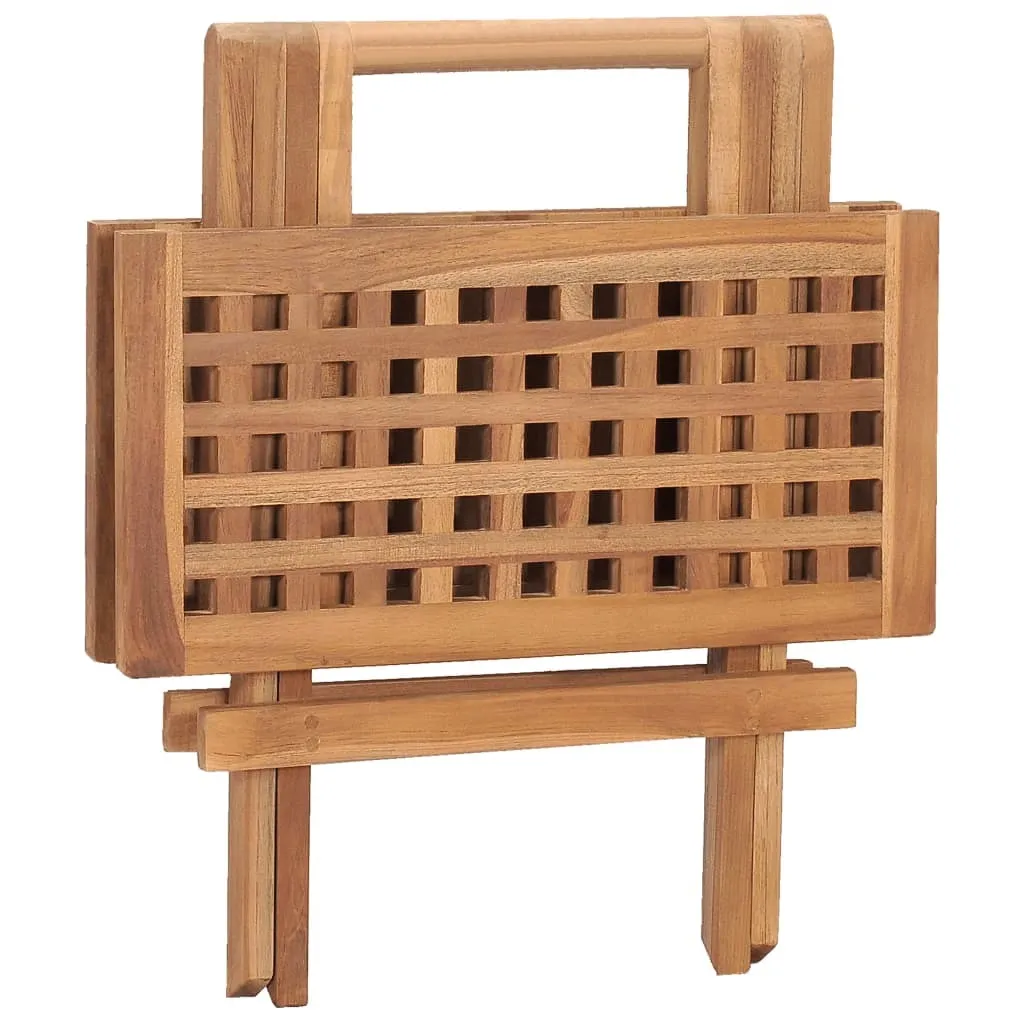 VidaXL Tavolino Da Caffè In Teak Massello 50x35x36 Cm – Design Moderno Rettangolare, Resistente Alle Intemperie, Perfetto Per Giardino E Terrazzo