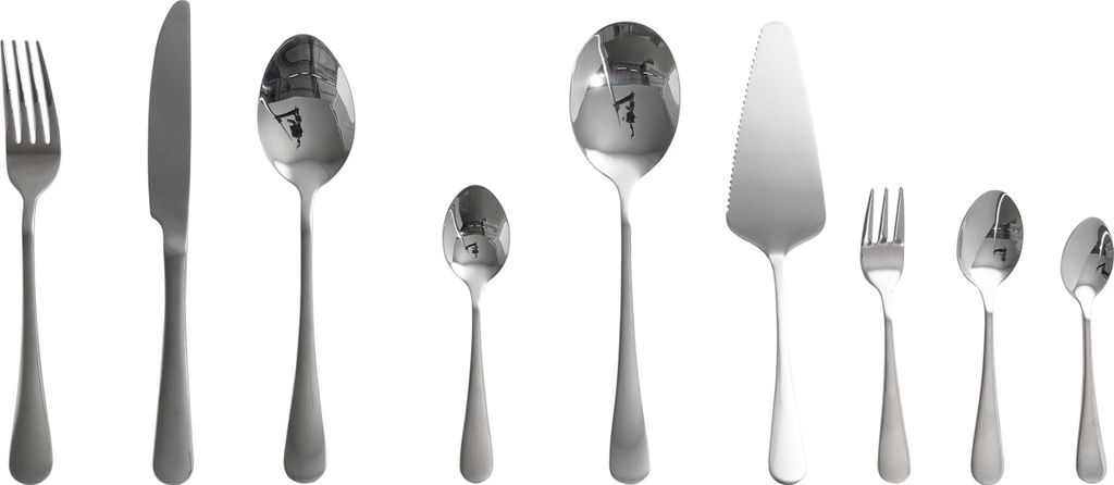 BELIANI Besteck Set Silber Edelstahl 70-teilig Modern Tafelmesser Tafellöffel Teelöffel Tafelgabel Kuchengabel Salatlöffel Kafeelöffel Tortenheber
