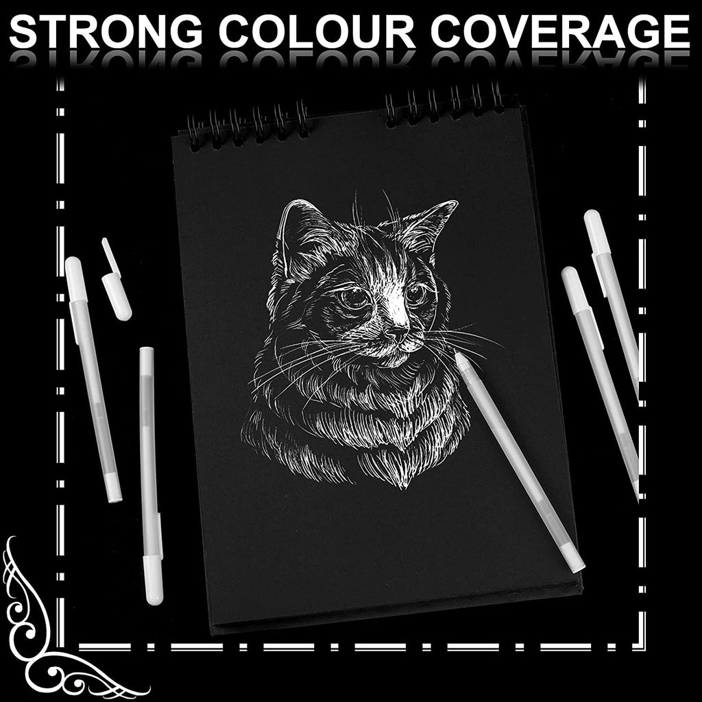 Canollo 3er Set Gelstifte Gold Silber Weiß - 0,5mm Wasserfeste Highlights Stifte Für Kreative