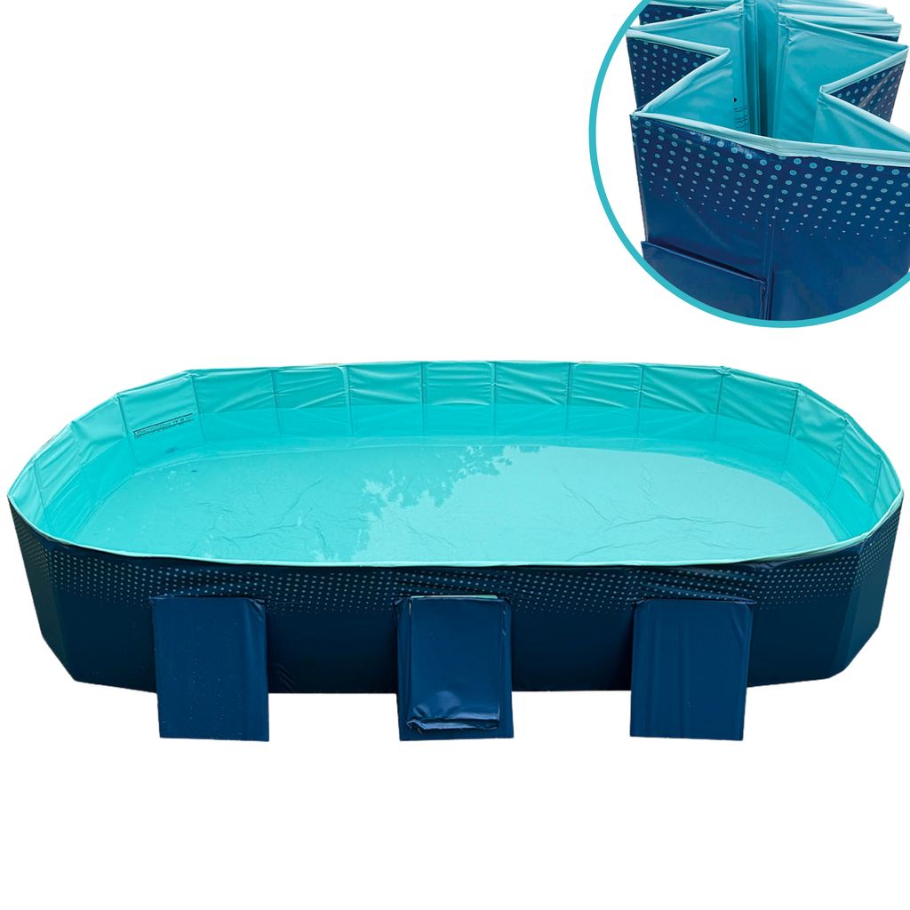 Starlyf Foldable Pool, Planschbecken, faltbarer Pool ohne Aufblasen, langlebig & robust, 1000 Liter, 286 x 167 x 50 cm
