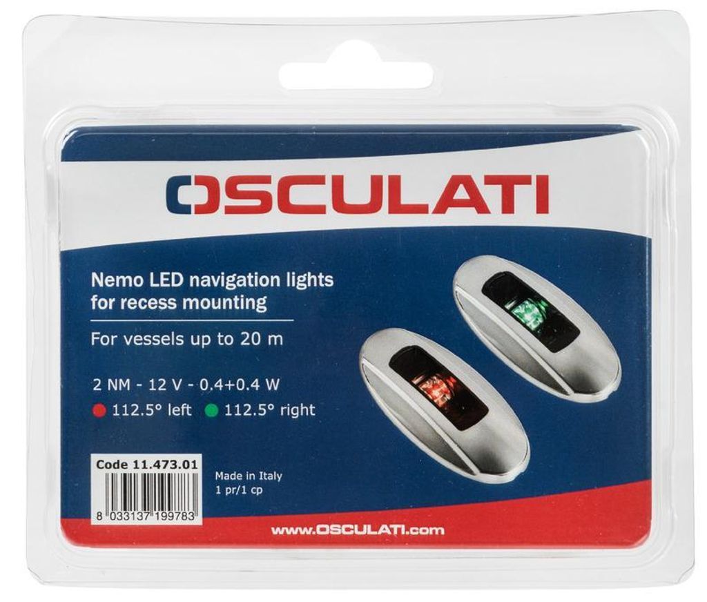 Navigationsleuchten NEMO LED 112,5° L+P eingelassen Produktbild 