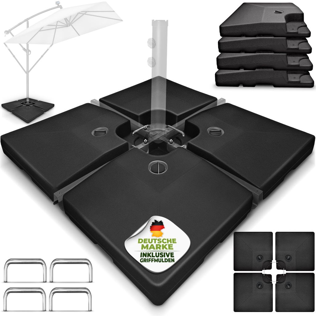 tillvex® Supporto per ombrellone nero 90 litri / 120 kg - 4 Immagine del prodotto 