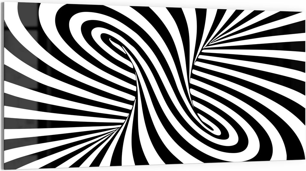 DEQORI Glasbild Acryl 100x50 cm 'Wirbelnde Illusion' Wandbild Bild modern Deko