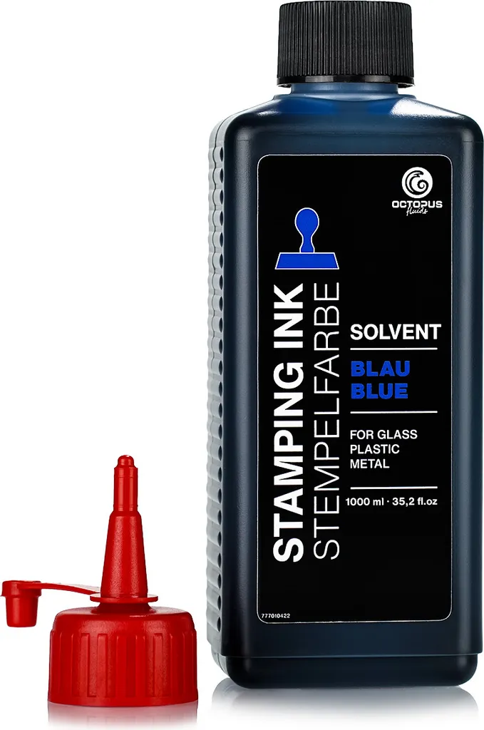 Encre à Tampon pour Marquer le Verre et le Plastique - Lenizett Bleu