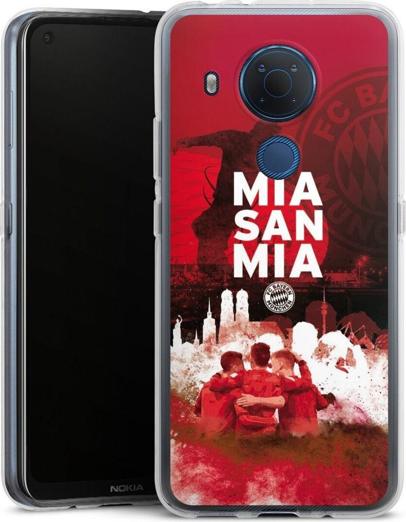 DeinDesign Handyhülle für Nokia 3.4 Silikon Hülle Case Smartphone Schutzhülle FC Bayern München FCB Mia San Mia