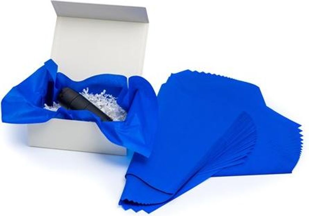 Glattes Seidenpapier 20 g 50 x 70 cm Blaues Kornblumenblau – dekorativ – 100 Blatt