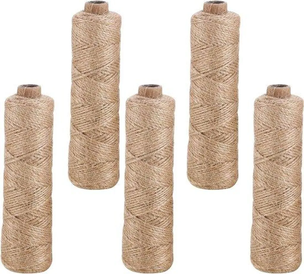 Cordelette pour décoration et bricolage 15mm, 500m de chanvre brun naturel