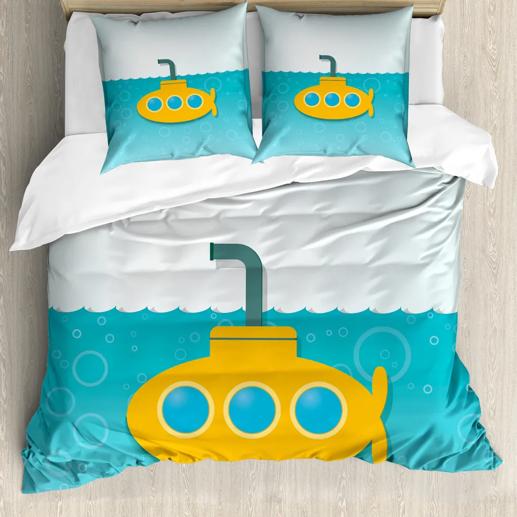 Copripiumino Antiacaro ABAKUHAUS Giallo Sottomarino 200x200 cm